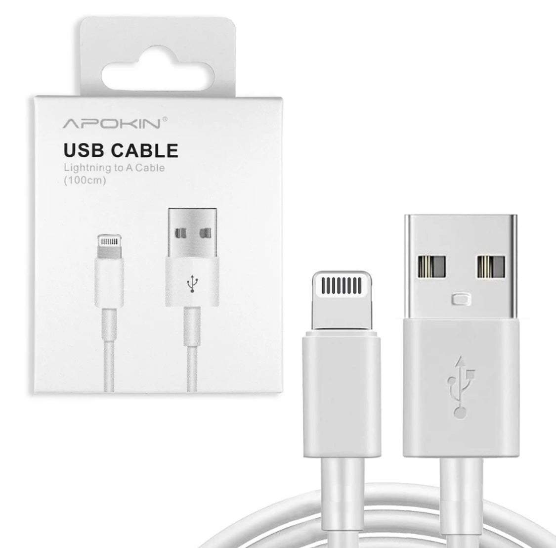 Cable usb- lighting 1 metro blanco tipo original.