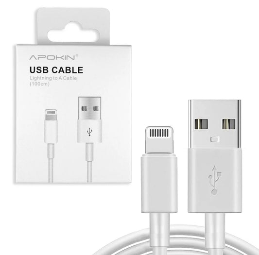 Cable usb- lighting 1 metro blanco tipo original.